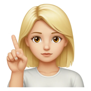 Hazel eyed blonde girl sticking up the middle finger  sticker