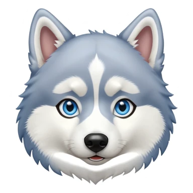 A Husky with lightblue eyes sticker