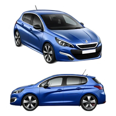Peugeot 308 Bleu sticker