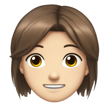 Sasha Braus brown hair hair in a ponytail anime attack on titan sticker