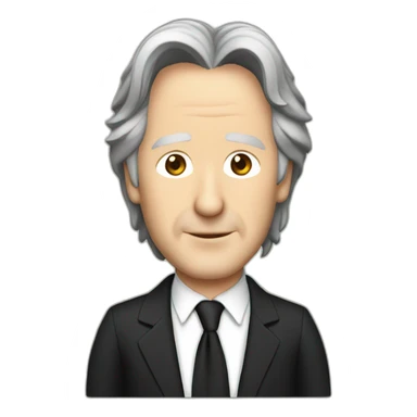 alan rickman cartoon wearing suit sticker