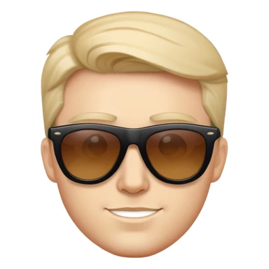 Spencer with sunglasses  sticker