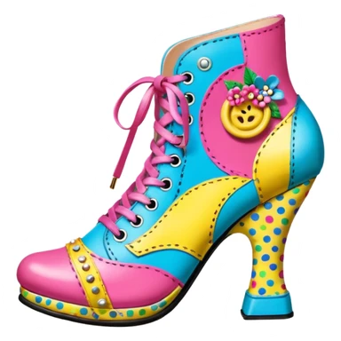 Betsey Johnson style spam can  shoe sculpture  sticker