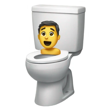 Man in a toilet sticker