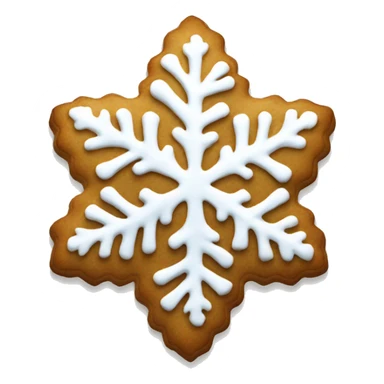 Christmas Cookie snowflake shape sticker