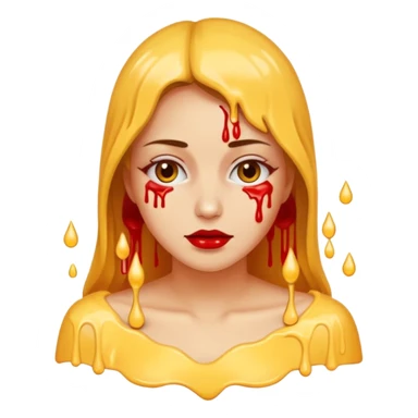 Woman dripping hot wax onto her own skin, controlled pain, ceremonial atmosphere sticker