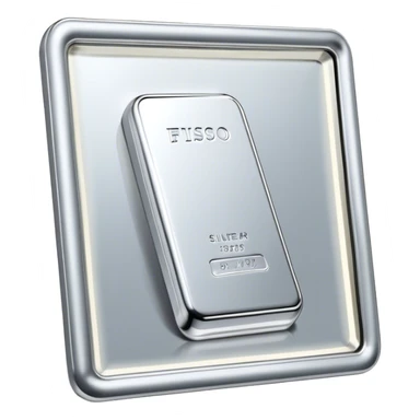 Cinematic Realistic Silver Bar, Cool and gleaming, with smooth, polished silver surfaces reflecting the light in soft, pristine highlights. The elegant shine of the metal exudes sophistication and timeless class. Soft glowing outline, capturing the essence of refined luxury and understated elegance in polished silver. sticker