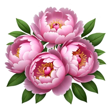 Pretty pink peony bouquet for my girlfriend sticker