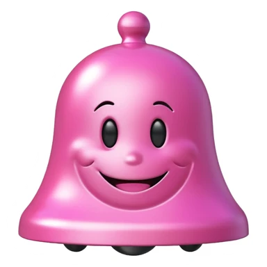 pink call bell with smiley face on it sticker