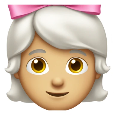 white boy with two pink bows on head  sticker