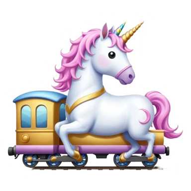 A unicorn on a train sticker