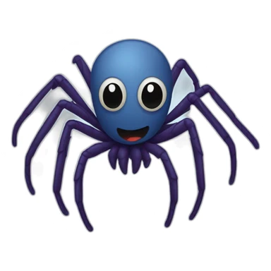 silly goofy spider sticker
