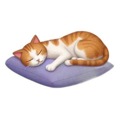 Cat sleeping on a pillow sticker