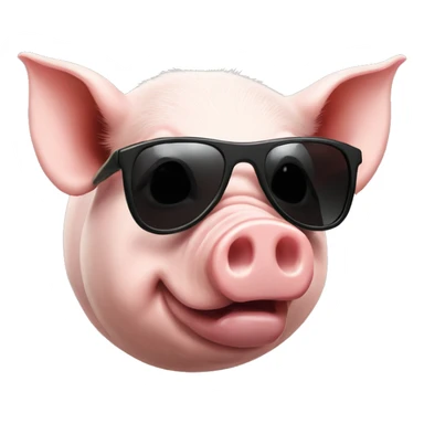 Pig with sunglasses sticker