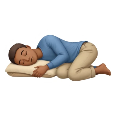 a man sleeping on ground sticker