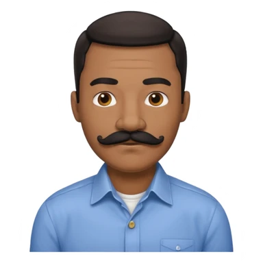 mustache man,Big black mustache. sticker