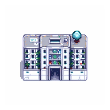 city hospital building sticker