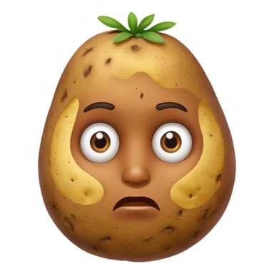 Potato that is confused sticker