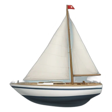 Big sailboat on the sea  sticker