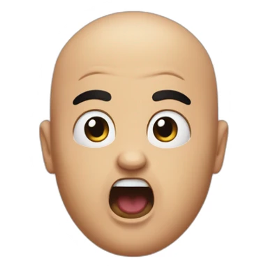 scream bald plump sticker