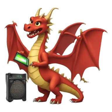 Dragon working with Audio Visual sticker