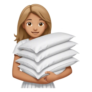 cheerful teenager carrying a pile of sheets sticker