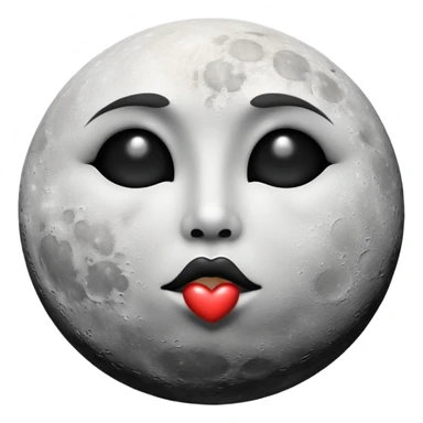 full moon kissing dark moon sticker