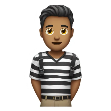 Guy with striped shirt and jail attire  sticker