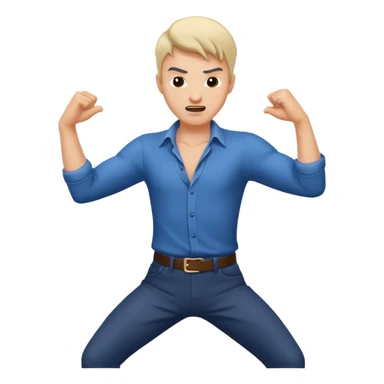 A man dancing aggressively  sticker