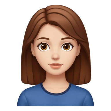 Brown hair girl who is white. Aesthetic  sticker