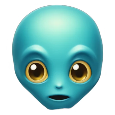 Un alien nage dans la mer et à la peau bleue sticker
