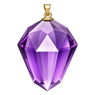 realistic amethyst crystal pendant sticker