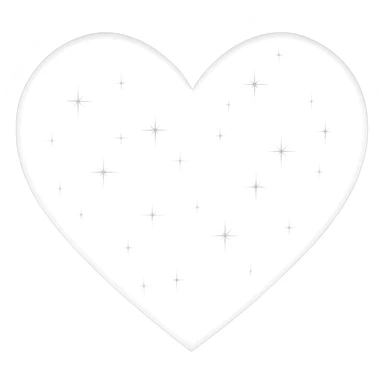 Modify the heart with a night sky gradient to black night theme with a black gradient, more stars, and a soft glow. Remove the background entirely  sticker