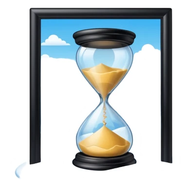 sablier sur neige sticker