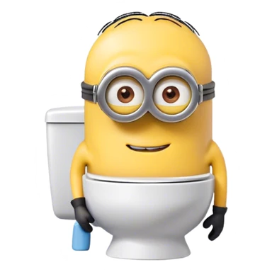 Skibidi toilet minion sticker