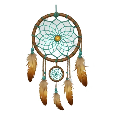 a hanging dreamcatcher with white background sticker
