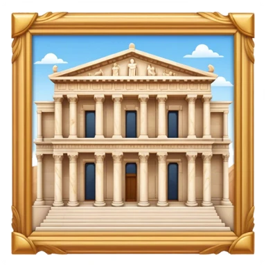 The Library of Celsus Landmark Emoji – Depicting its marble facade, carved columns, and statues. sticker