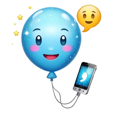 speech ballon sparkles and phone sticker