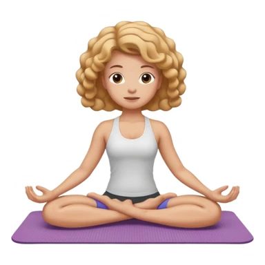 person on a mat doing curl ups sticker