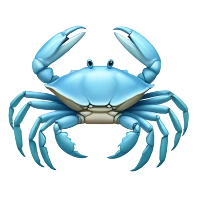very light pale blue crab sticker