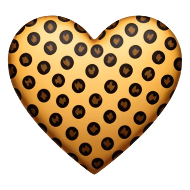 Cuore leopardato pelo sticker
