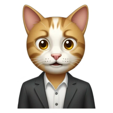 awful cat crazy sticker