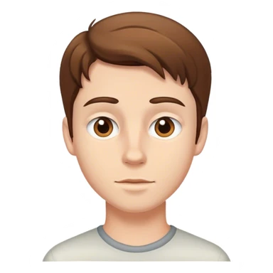 White boy without glasses and Brown hair  sticker