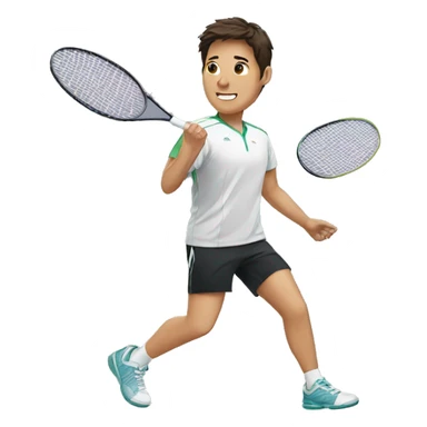 Badminton player sticker