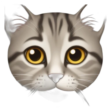 surprising realistic cat face sticker