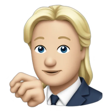 Macron embrasse marine le pen sticker