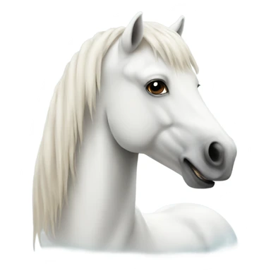 White Icelandic horse  sticker