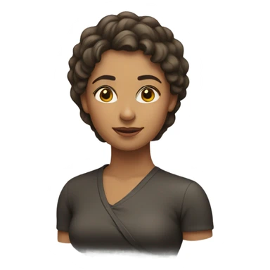 mujer con pelo cano sticker