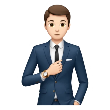 skinny man face looking rich sticker