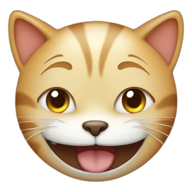 a cat crying with laughter sticker